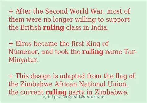 "ruling" - some sentence examples - EnglishTestStore Blog