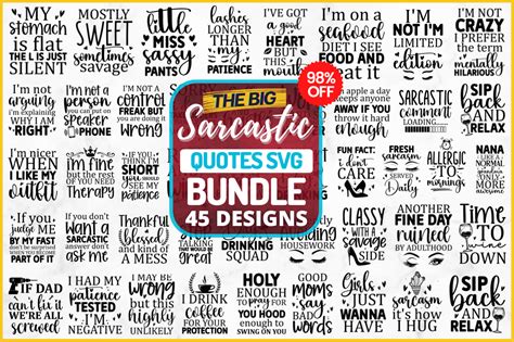 Sarcastic Svg Bundle Graphic By Regulrcrative · Creative Fabrica