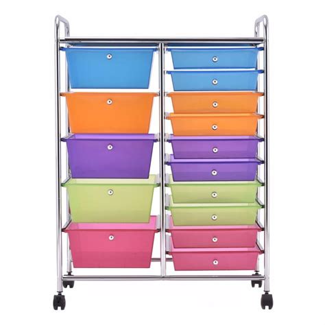 15 Drawer Rolling Storage Organizer Cart