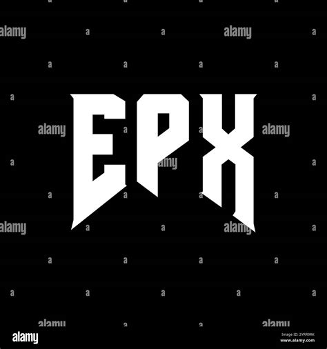 epx letter logo design  technology company epx logo design black