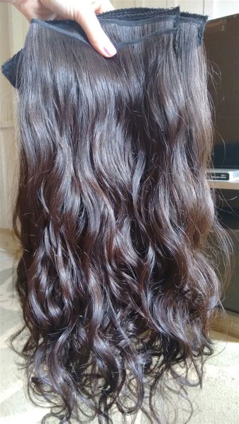 Cabelo Humano Ondulado Tecido Tela 65 Cm E 50g Mega Hair R 279 00 Em