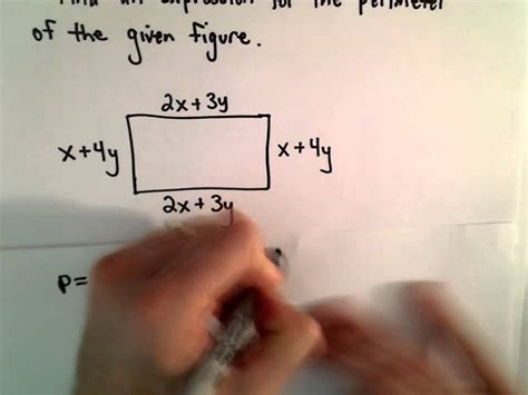 Finding An Algebraic Expression For The Perimeter Of A Given Rectangle Youtube