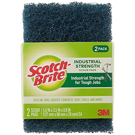 Scotch Brite Heavy Duty Industrial Strength Scour Pad 2 Scour Pads