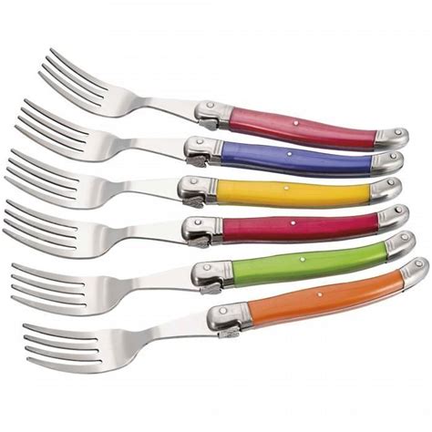 Fourchette Laguiole Pieces Multicolores Superbes Fourchettes