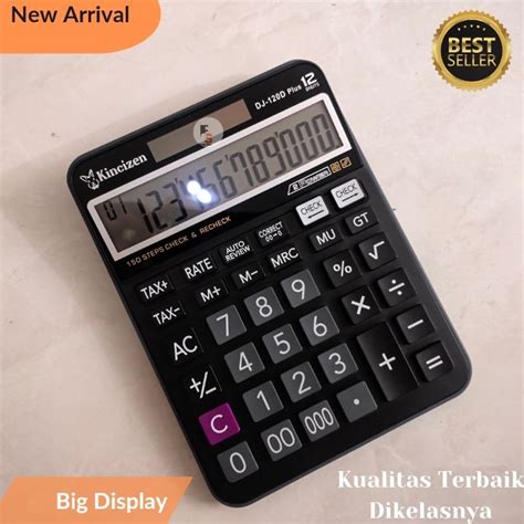 Jual Kalkulator 12 Digit Dj 120D Plus Kalkulator Chek Cek Ulang Ukuran