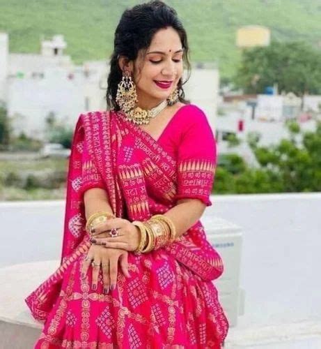 Red Pink Bandhani Saree Saubhagyavati Saree 5 5 Jaquard At 750 In Surat