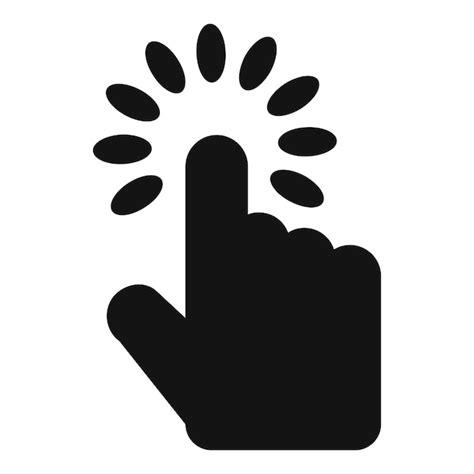 Icono del cursor de la mano ilustración simple del icono vectorial del