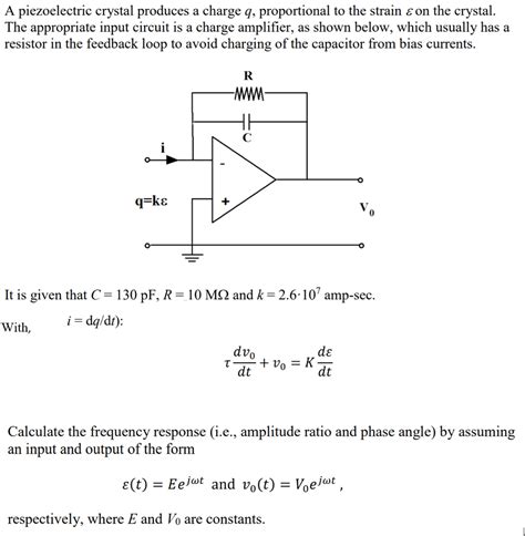 Solved A Piezoelectric Crystal Produces A Charge Q Chegg