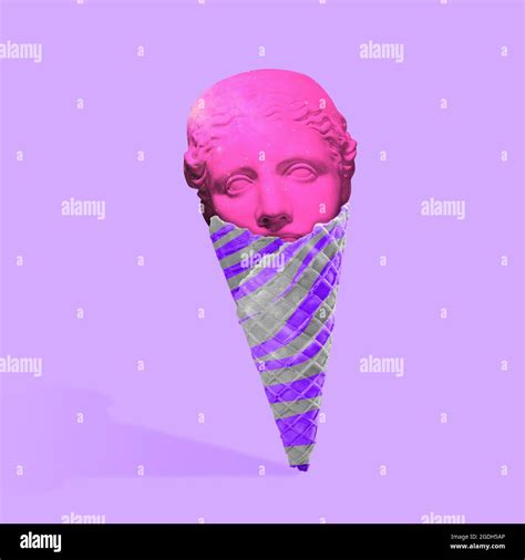 Contemporary Art Collage Modern Design Summertime Mood Icecream