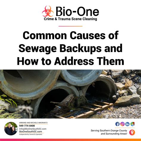 Common Causes Of Sewage Backups And How To Address Them Bio One Of South Oc