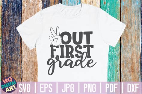 Digital Kids End Of School Peace Out First Grade Svg Png Last Day Of