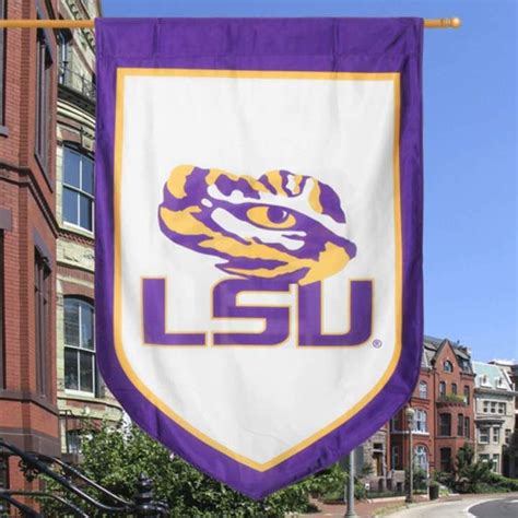 Lsu Tigers 28 X 40 Double Sided Shield Flag Lsu Tigers Lsu Flag