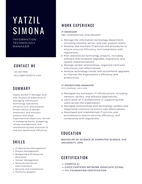 Manager Resume Examples