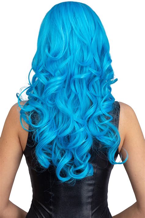 Голубой парик кудрявый - купить за 3850 руб: недорогие парики в СПб