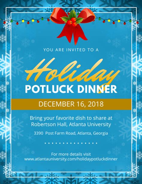 Potluck Flyer Template – Atlanticcityaquarium.com