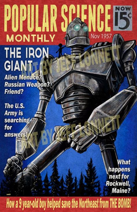 The Iron Giant Popular Science Satire Magazine Cover 11x17 - Etsy