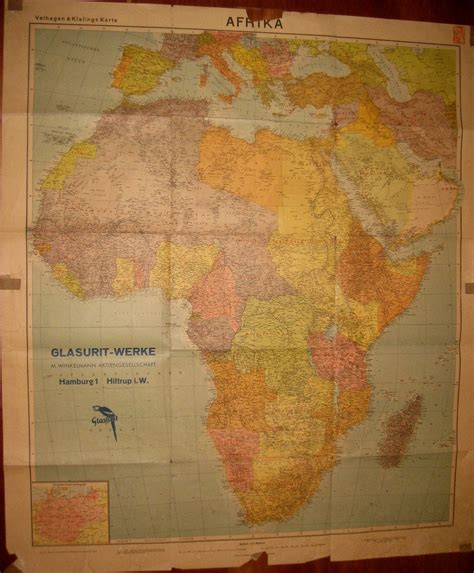 Historical German map from 1937: Shows Africa and its German colonies. (more photos in comments ...