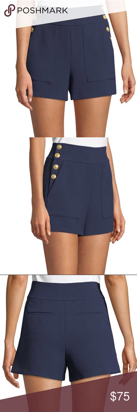 Alice Olivia Donald High Waist Button Shorts High Waisted Gym Shorts Womens Alice Olivia