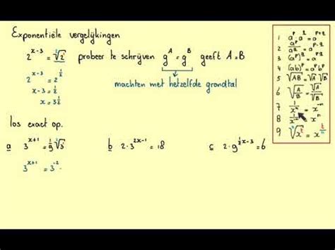 Exponentiele Vergelijkingen Havo B H5 4D YouTube