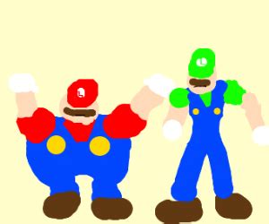 Fat Mario ad Skinny Luigi - Drawception