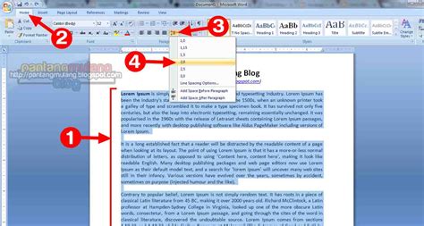 Cara Mengatur Jarak Baris Pada Microsoft Word