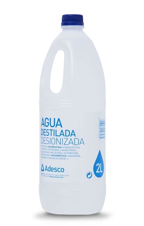 Agua Desionizada Destilada En Botella 2l Adesco