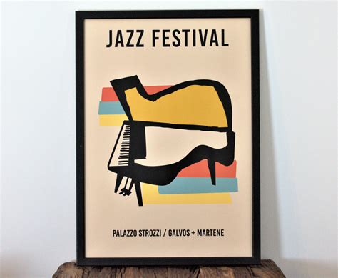 Cartel de jazz Impresión musical Cartel del festival de Etsy España