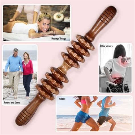 Shop Generic Multi Function Wooden Massage Roller Stick For Body Back