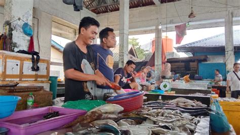 Harga Ikan Segar Lagi Turun Di Pasar Barek Motor Pembeli Malah