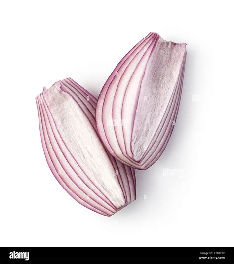 Sliced Red Onion Ring On White Background Stock Photo Alamy