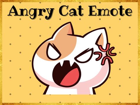 Angry Cat Emote For Twitch Discord Etsy