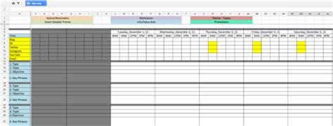 Example Of Social Media Tracking Spreadsheet | Pianotreasure and ...