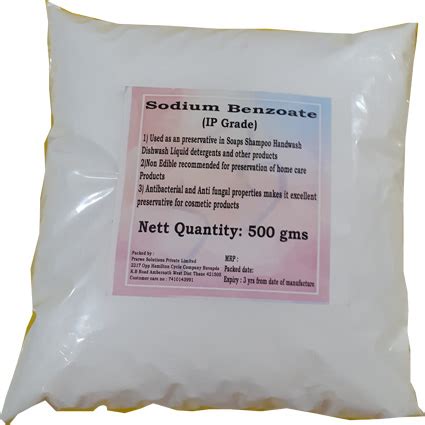 Sodium Benzoate IP Grade 500 Grams Prarwe Solutions Private Limited