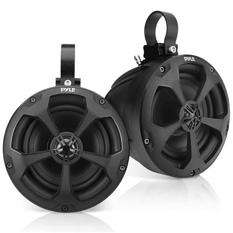 のでご 2 Way Marine Grade Wakeboard Tower Speakers System W Rgb Light， Full Range Outdoor Audio