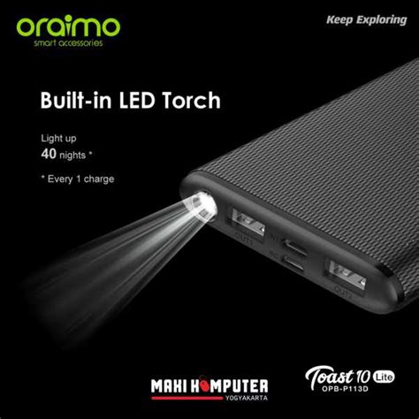 Oraimo Opb P D Toast Lite Ultimate Slim Mah Powerbank Maxi