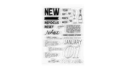 Stamp Set 4×6 January Agenda Heidi Swapp Shop