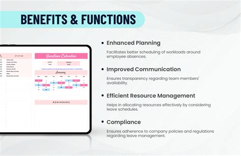 Vacation Calendar Template in Excel, Google Sheets - Download ...