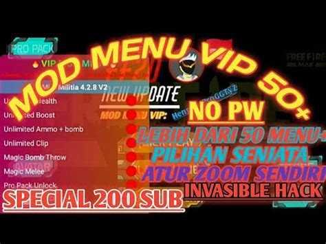 Ff D Mod Menu Terbaru Special Subscriber Youtube