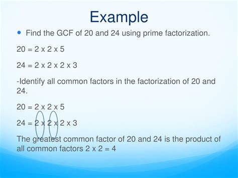 Ppt Greatest Common Factor Gcf Powerpoint Presentation Free