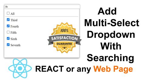 How To Create A Multi Select Checkbox Dropdown With Searching In REACT