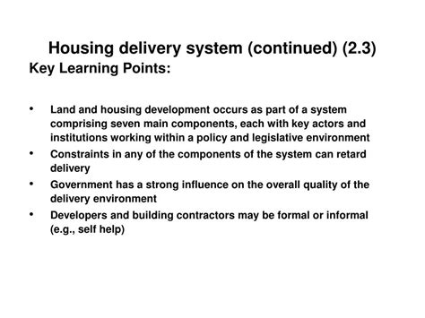 Ppt Module E Land And Housing Management Powerpoint Presentation