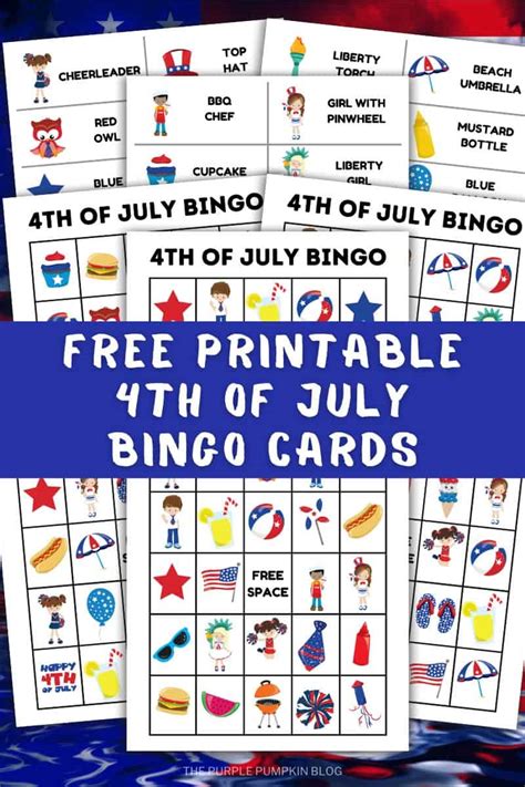 4th Of July Bingo Cards Free Printable Bingo Game