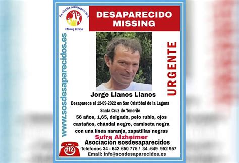 Localizan A Jorge Llanos Desaparecido Desde Ayer En Tenerife