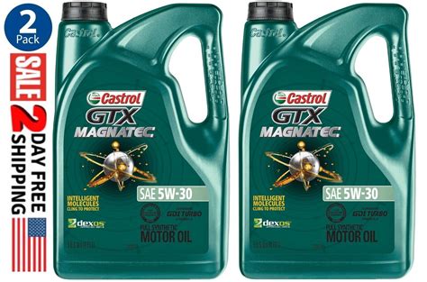 **2 Pack** Castrol Gtx Magnatec 5w-30 Full Synthetic Motor Oil, 5 Quarts