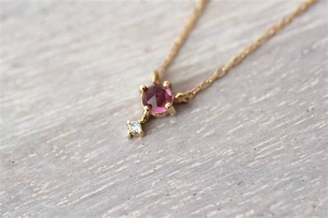 14K Gold Birthstone Drop Necklace