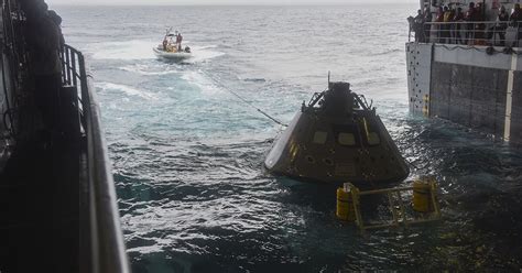 NASA Navy Practice Orion Recovery In The Pacific Ocean