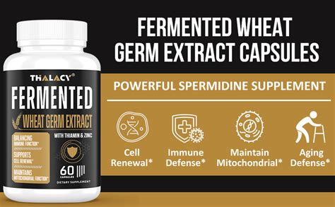 Spermidine Supplements 13mg 1300mg Wheat Germ Extract