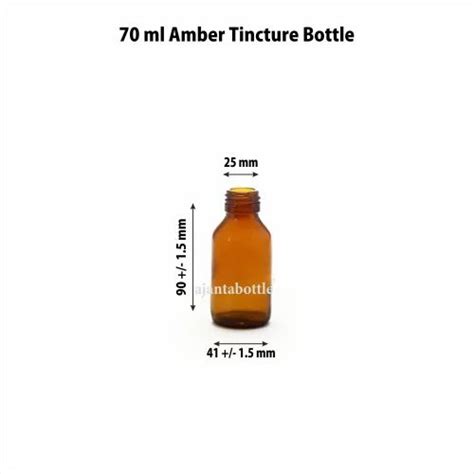 Ml Round Amber Glass Bottle Mm Ropp Neck For Pharma At Rs