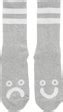 Polar Skate Co Happy Sad Classic Sock Heather Grey White Tactics