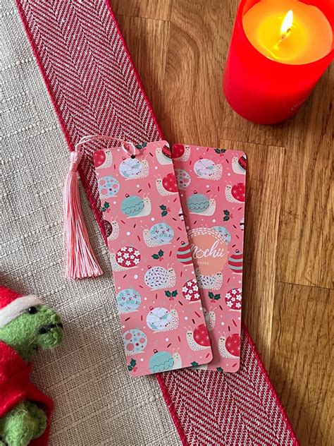 Festive Snail Bookmark Cute Bookmark Illustrated Bookmark Snails